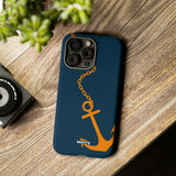 Orange Chained Anchor-Phone Case-Printify-Movvy
