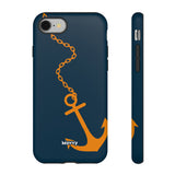 Orange Chained Anchor-Phone Case-Printify-iPhone 8-Matte-Movvy