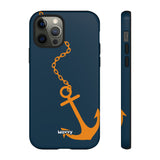 Orange Chained Anchor-Phone Case-Printify-iPhone 12 Pro-Glossy-Movvy