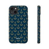 Gold Anchors-Phone Case-Printify-iPhone 14 Plus-Glossy-Movvy