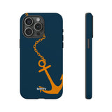 Orange Chained Anchor-Phone Case-Printify-iPhone 15 Pro Max-Matte-Movvy