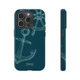 Wheel and Anchor-Phone Case-Printify-iPhone 15 Pro-Glossy-Movvy