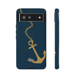Gold Chained Anchor-Phone Case-Printify-Google Pixel 6-Glossy-Movvy