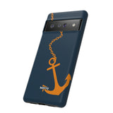 Orange Chained Anchor-Phone Case-Printify-Movvy