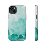 Aquamarine Watercolor-Phone Case-Printify-iPhone 14 Plus-Glossy-Movvy