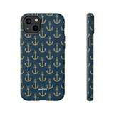 Gold Anchors-Phone Case-Printify-iPhone 14 Plus-Matte-Movvy