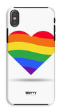 Rainbow Heart-Phone Case-Prodigi-iPhone XS-Tough-Gloss-Movvy
