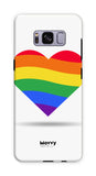 Rainbow Heart-Phone Case-Prodigi-Galaxy S8 Plus-Tough-Gloss-Movvy