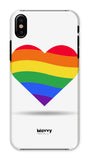 Rainbow Heart-Phone Case-Prodigi-iPhone X-Snap-Gloss-Movvy