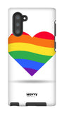 Rainbow Heart-Phone Case-Prodigi-Galaxy Note 10-Tough-Gloss-Movvy