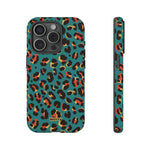 Turquoise Leopard-Phone Case-iPhone 15 Pro-Matte-Movvy
