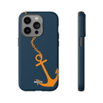 Orange Chained Anchor-Phone Case-iPhone 14 Pro-Matte-Movvy