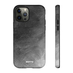 Grayscale Brushstrokes-Phone Case-iPhone 12 Pro-Matte-Movvy