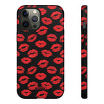 Red Lips (Black)-Phone Case-iPhone 12 Pro Max-Glossy-Movvy
