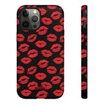 Red Lips (Black)-Phone Case-iPhone 12 Pro Max-Matte-Movvy