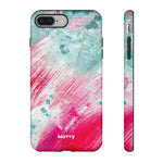 Aquaberry Brushstrokes-Phone Case-iPhone 8 Plus-Glossy-Movvy