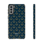 Gold Anchors-Phone Case-Samsung Galaxy S21 Plus-Glossy-Movvy