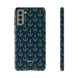 Gold Anchors-Phone Case-Samsung Galaxy S21 Plus-Glossy-Movvy