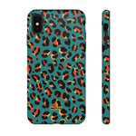 Turquoise Leopard-Phone Case-iPhone XS MAX-Matte-Movvy