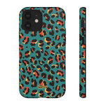 Turquoise Leopard-Phone Case-iPhone 12-Glossy-Movvy
