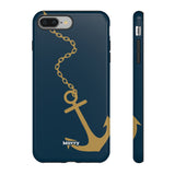 Gold Chained Anchor-Phone Case-iPhone 8 Plus-Glossy-Movvy