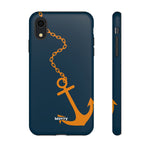 Orange Chained Anchor-Phone Case-iPhone XR-Matte-Movvy