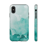 Aquamarine Watercolor-Phone Case-iPhone XS-Matte-Movvy