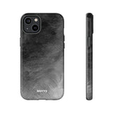 Grayscale Brushstrokes-Phone Case-iPhone 14 Plus-Glossy-Movvy