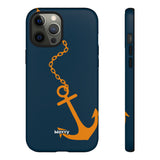Orange Chained Anchor-Phone Case-iPhone 12 Pro Max-Matte-Movvy