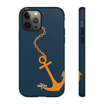 Orange Chained Anchor-Phone Case-iPhone 12 Pro-Matte-Movvy