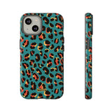 Turquoise Leopard-Phone Case-iPhone 14-Glossy-Movvy
