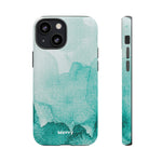 Aquamarine Watercolor-Phone Case-iPhone 13 Mini-Matte-Movvy