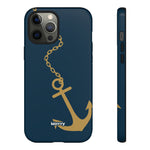 Gold Chained Anchor-Phone Case-iPhone 12 Pro Max-Glossy-Movvy
