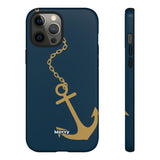 Gold Chained Anchor-Phone Case-iPhone 12 Pro Max-Glossy-Movvy