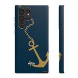Gold Chained Anchor-Phone Case-Samsung Galaxy S22 Ultra-Matte-Movvy