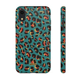 Turquoise Leopard-Phone Case-iPhone XR-Matte-Movvy