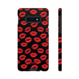 Red Lips (Black)-Phone Case-Samsung Galaxy S10E-Glossy-Movvy