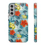 Hawaiian Flowers-Phone Case-Samsung Galaxy S22 Plus-Glossy-Movvy