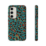 Turquoise Leopard-Phone Case-Samsung Galaxy S23-Matte-Movvy
