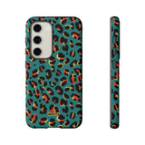 Turquoise Leopard-Phone Case-Samsung Galaxy S23-Matte-Movvy