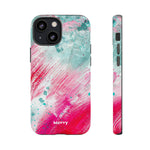 Aquaberry Brushstrokes-Phone Case-iPhone 13 Mini-Glossy-Movvy