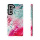 Aquaberry Brushstrokes-Phone Case-Samsung Galaxy S21-Glossy-Movvy