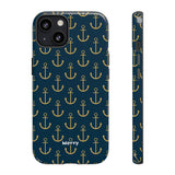 Gold Anchors-Phone Case-iPhone 13-Glossy-Movvy