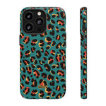 Turquoise Leopard-Phone Case-iPhone 13 Pro-Glossy-Movvy