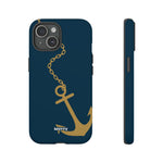 Gold Chained Anchor-Phone Case-iPhone 15-Matte-Movvy
