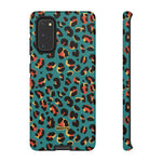 Turquoise Leopard-Phone Case-Samsung Galaxy S20-Matte-Movvy