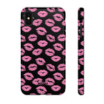 Pink Lips (Black)-Phone Case-iPhone XS MAX-Glossy-Movvy