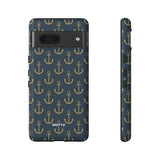 Gold Anchors-Phone Case-Google Pixel 7-Matte-Movvy