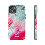 Aquaberry Brushstrokes-Phone Case-iPhone 15 Plus-Glossy-Movvy