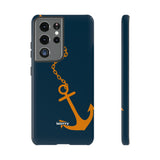 Orange Chained Anchor-Phone Case-Samsung Galaxy S21 Ultra-Glossy-Movvy